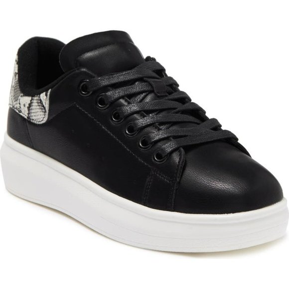 Seven7 Shoes - Seven7 Miki Sneaker in Black & Snake